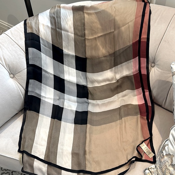 Burberry Accessories - Burberry pure silk made in Italy scarf shawl hijab